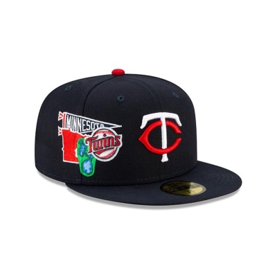 Sapca New Era Minnesota Twins MLB City Patch 59FIFTY Fitted - Albastri